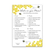 Bumble Bee Baby Shower Game — DISNEY PARENT MATCH Games — Pack of 25 — Mommy to bee, Match Famous Disney Parents Fun Activity, Yellow Honeybee Bumblebee theme Disney Star Kids Match Game G620-DPM