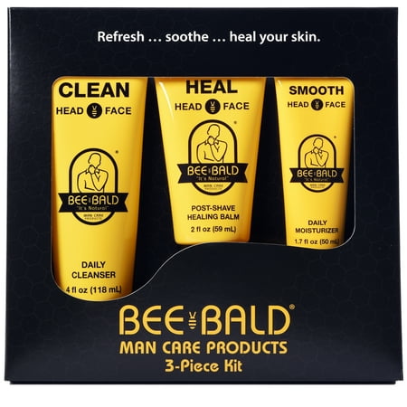 Bee Bald 3 Piece Kit Includes CLEAN, HEAL & SMOOTH