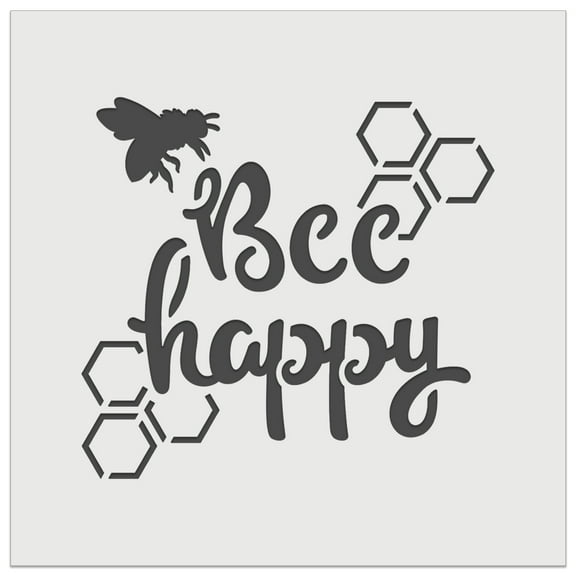 Bee Be Happy Honeycomb DIY Cookie Wall Craft Stencil - 11.5 Inch