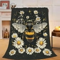 thumbnail image 1 of Bee Blanket Honey Bee Fleece Throw Blanket Super Soft Warm Cozy Fuzzy Plush Bumble Bee Stuffed Animal Blanket Gifts for Girls Boys Kids Room Decor 60"X80", 1 of 6