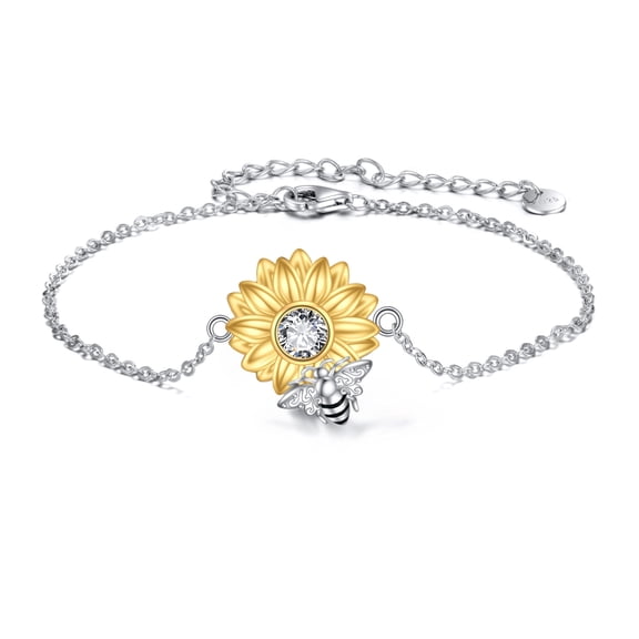 Bee Bracelet 925 Sterling Silver Bee Bracelet for Women Bee Jewelry Link Chain Bracelets Jewelry Gifts
