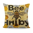 thumbnail image 1 of Bee Brave Honey Inspirational Bee Sayings Quotes Throw Pillow Cover, Seasonal Spring Summer Home Living Room Decor Pillow Cover,Cute Bee Cushion Cover,Bee Lover Gifts,Girls Women Gifts, 1 of 5