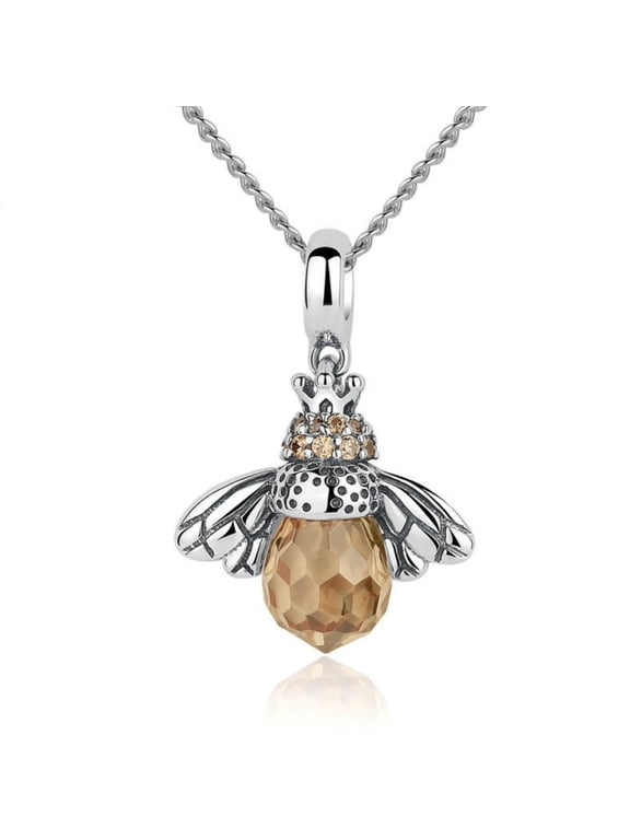 Bee Charm Necklace, Necklace Queen Bee Jewelry Charm Bee Lover