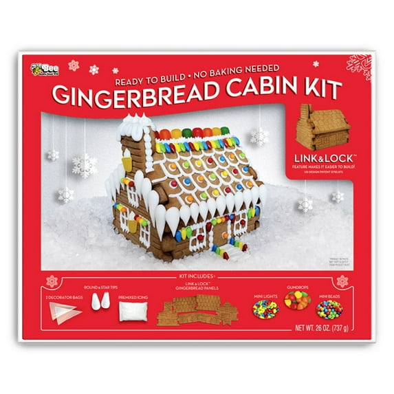 Bee Christmas Gingerbread Cabin Kit 26 oz