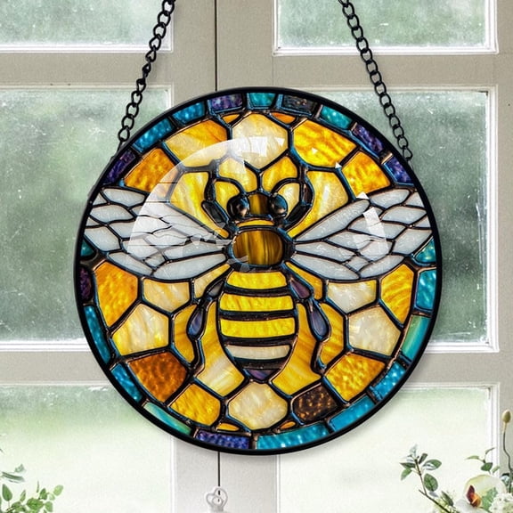 Bee Christmas Stained Glass, Bee Ornament, Bee Christmas Dcor, Xmas Decorations cCoDw2