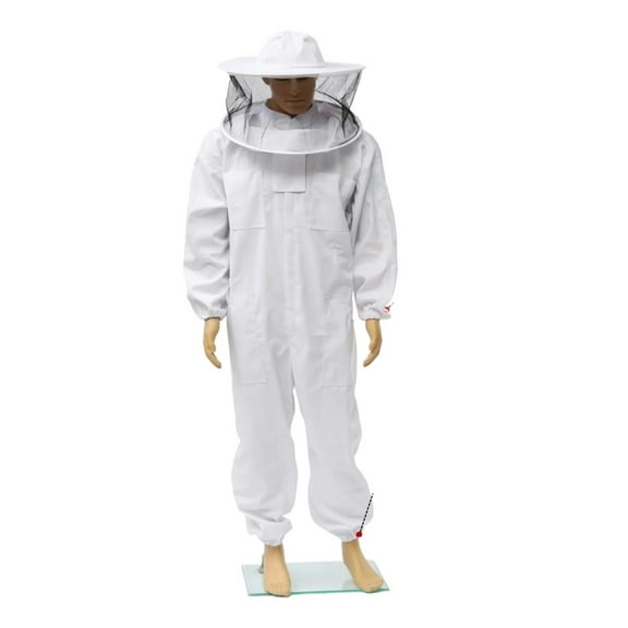 Bee Clothing Beekeeping Protective Clothing Full Body Suit Hat Smock Bee Suit Equipment Veil Hat Beekeeper Clothing ,Lightweight & Ventilated