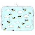 thumbnail image 1 of Bee Cloud Pattern Drying Dish Mat Quick Drying Absorbent Soft Durable for Kitchen 16" x 18", 1 of 10