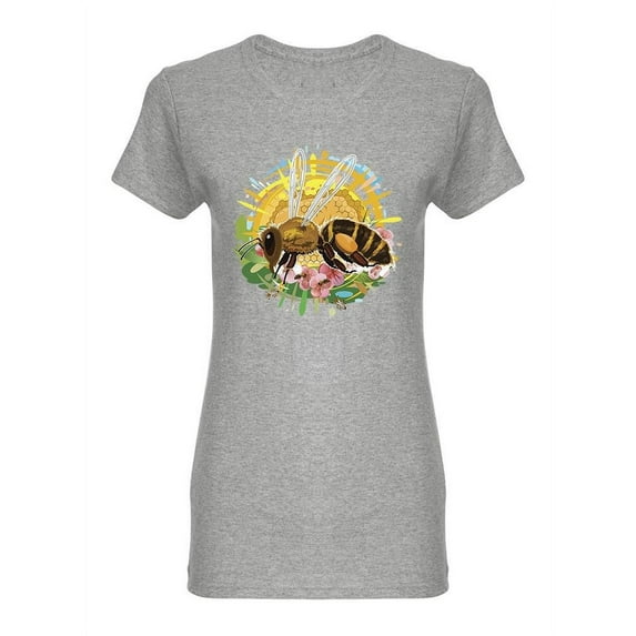Bee Collecting Nectar. T-Shirt Women -Image by Shutterstock, Female Large