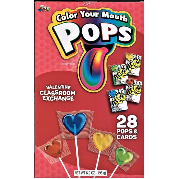 Bee Creative Color Your Mouth Pops W/Cards 28 ct box - 6.9 oz