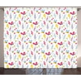 thumbnail image 1 of Ambesonne Bee Curtains 2 Panel Set, Natural Summer Flowers, 108" x 108", Multicolor, 1 of 3