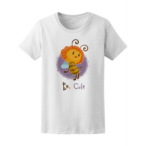 Bee Cute. Funny Doodle T-Shirt Women -Image by Shutterstock, Female XX-Large