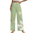 thumbnail image 1 of Bee Daisy Garden Print(1)-2 Pajama Pants Loose Pajamas Female Breathable Home Trousers Leisure Sleeping Pants Large Size, 1 of 6