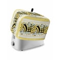 thumbnail image 1 of Bee Daisy Toaster Cover 2 Slice, Small Kitchen Appliance Covers, Botanical Eucalyptus Leaves Spring Love Yellow Toaster Oven Cover with Loop, Bread Machine Cover Polyester Dust Cover Protection, 1 of 4
