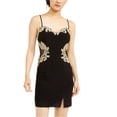 thumbnail image 1 of Bee Darlin Womens Embroidered Bodycon Dress, Black, Juniors, 11/12, 1 of 1