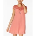 thumbnail image 1 of B. DARLIN Womens Lace Shift Dress, Pink, Juniors, 5/6, 1 of 2