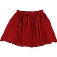 thumbnail image 1 of B. DARLIN Womens Mixed Media A-line Skirt, Red, Juniors, 3/4, 1 of 1
