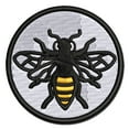 thumbnail image 1 of Bee Drawing Applique Multi-Color Embroidered Hook & Loop Patch - 2.5 Inch Small, 1 of 5