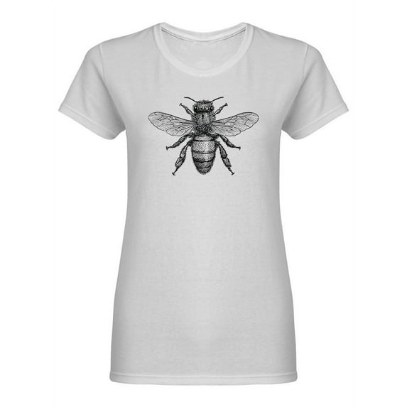 Bee Drawing Design Shaped T-Shirt Women -Image by Shutterstock, Female x-Large