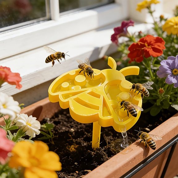 Bee Drinking Fountain, Stable Support Stick Feeder for Garden Bees And Insects