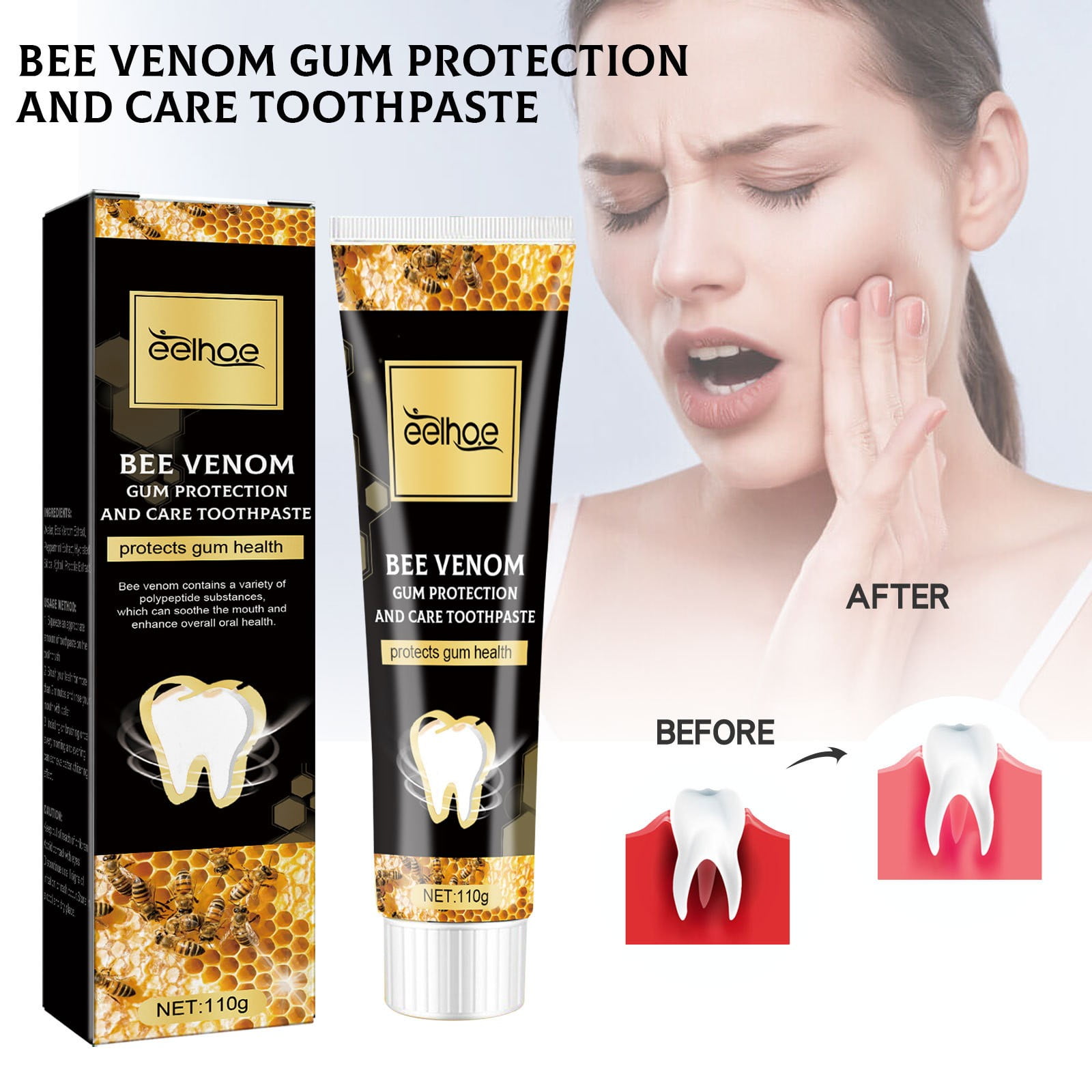 Bee Enssence Gingival Toothpaste Deep Clean Tooth Stains Toothicidal