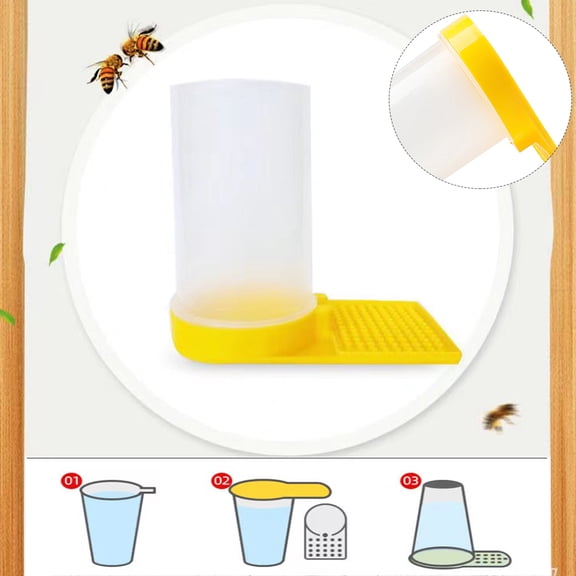 Bee Feeder, Plastic Bee Feeder Beehive Drinking Bowl Portable Easy To Use Bee Keeping Equipment Beekeeping Tool