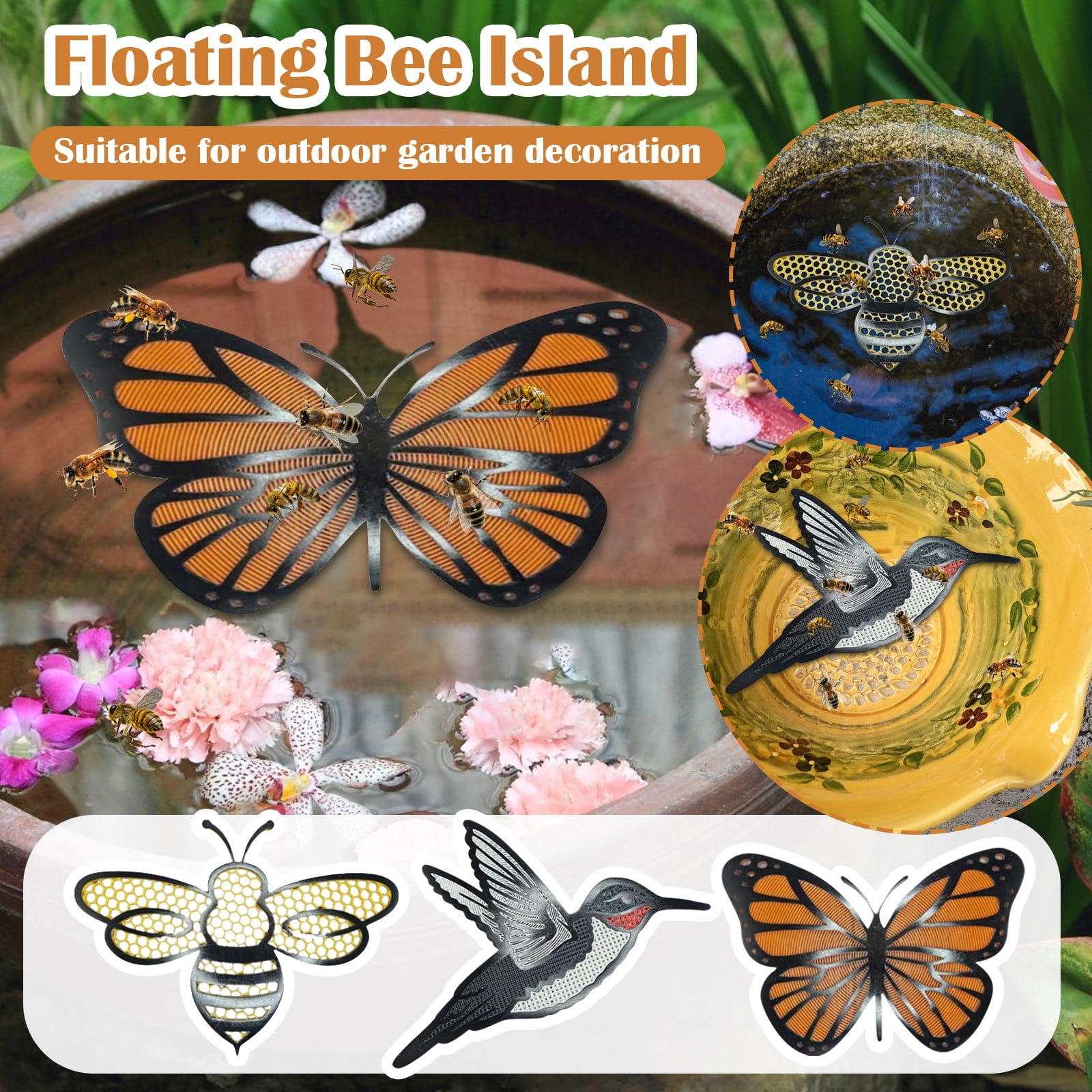 Bee Feeders for Hives Bee Water Feeder Bee Shaped Floating Pollinator ...