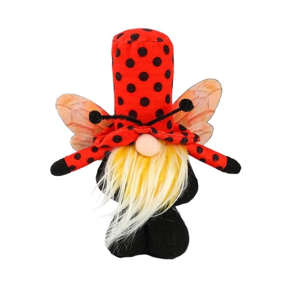 Bee Festival Gnome Plush Decorative Faceless Doll Spring Harvest Honey Bee Day Tiered Tray Ornament Sunflower Bumblebee Home Decor Shelf Sitter Artisan Figurine Red