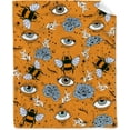 thumbnail image 1 of Bee Flower and Eye Fall Blanket Gift for Lightweight Plush Comfy Sheet Super Soft Flannel Fleece Throw Blankets Perfect Home Decor for Bed Couch Chair Living Room 60"x80" for Adults, 1 of 6