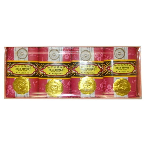Bee & Flower Soaps Rose Bar Soap 4 (4.4 oz.) bars