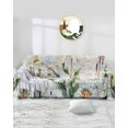 thumbnail image 1 of Bee Flower Sofa Covers for 3 Cushion,Washable Couch Cover for Sectional Sofa Slipcovers with Tassel,Farmhouse Blue Floral Spring Summer Wood Loveseat Covers Futon Cover Throw Blanket 71''x118'', 1 of 8