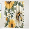 thumbnail image 1 of Bee Flowers Black Out Curtains 84 Inch Length Curtains for Sliding Glass Doors Bedroom Living Room 2 Pack, 1 of 6
