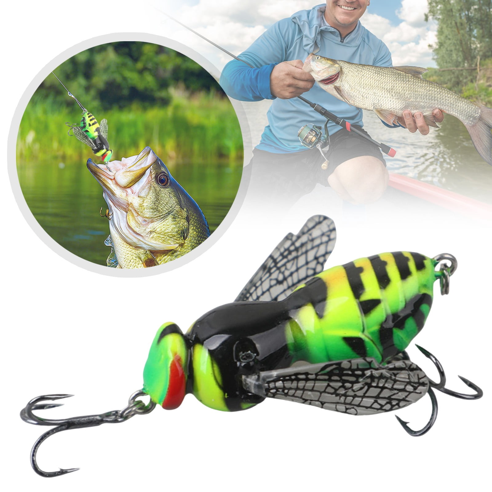 bee lure fishing 2.36" Topwater Hard Bait Wobbler Popper Lures or panfish beds letting it sit Busy Bee