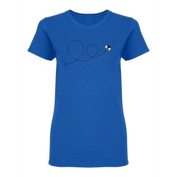 Bee Flying Design Shaped T-Shirt Women -Image by Shutterstock, Female Medium