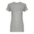thumbnail image 1 of Bee Flying On A Dotted Route T-Shirt Women -Image by Shutterstock, Female x-Large, 1 of 2