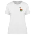 thumbnail image 1 of Bee Flying Over Cute Flowers T-Shirt Women -Image by Shutterstock, Female Small, 1 of 2