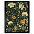 thumbnail image 1 of Bee Flying over Flower Wildflower Spring Field Art Print Framed Poster Wall Decor 12x16 inch, 1 of 5