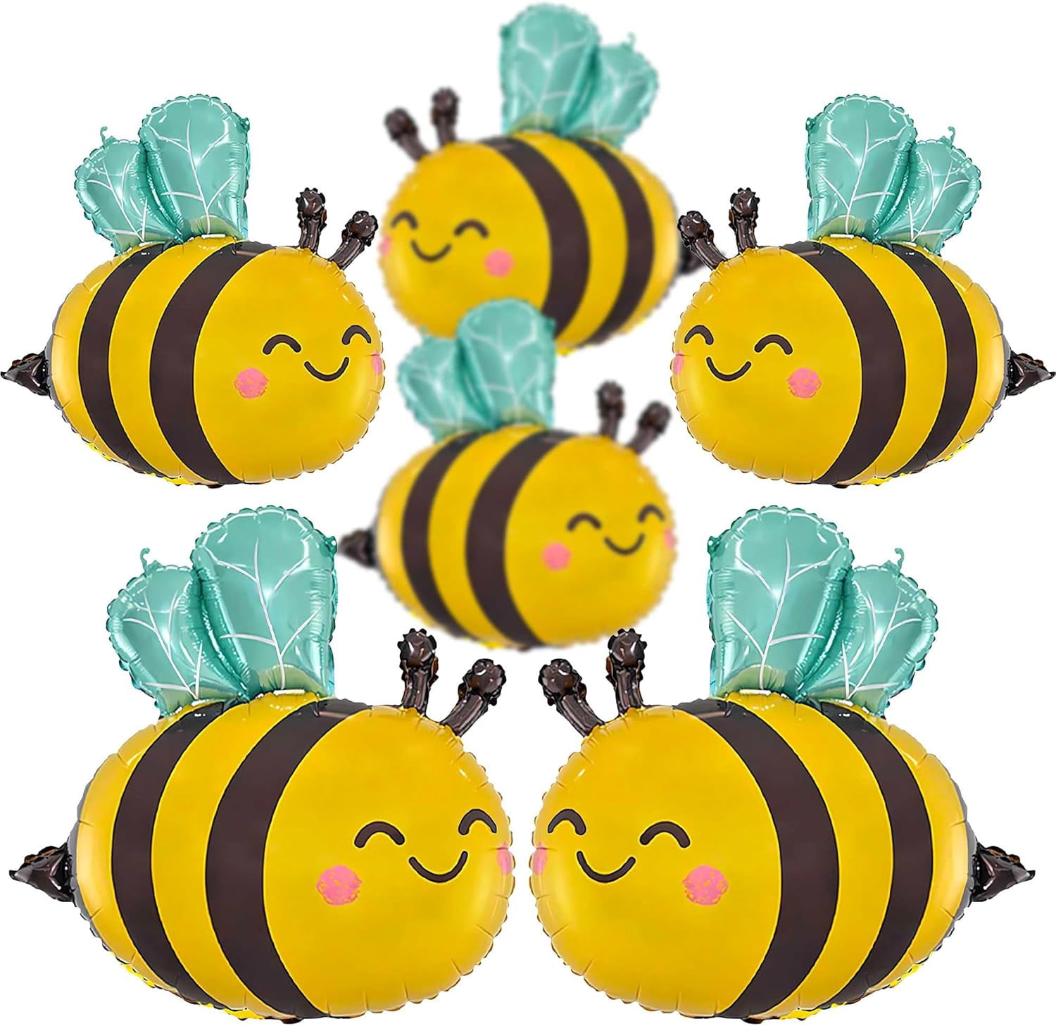 Bee Foil Balloons, Yellow and Black Bumble Bee Balloons for Bee ...