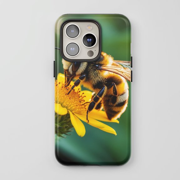 Bee For All iPhone Series Protective Phone Case Nature Photography Green Yellow