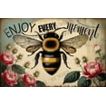 thumbnail image 1 of Bee Garden Decor Enjoy Every Moment Vintage Aluminum Sign Vintage Bee Decor Bee Sign Outdoor Garden Decor Garden Sign Rustic Farmhouse Wall Decor Flower Decor,Aluminum, 12"x8", 1 of 6