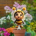 thumbnail image 1 of Bee Garden Decorative Stake, Outdoor Metal Bee Yard Art, Lawn Ornament for Garden Patio Decor, Rustic Insect Themed Backyard Landscape Decoration, 1 of 6