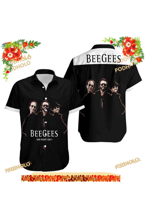 Bee Gees 3D Funny Hawaiian Shirt, Love Music Band Hawaii Shirt