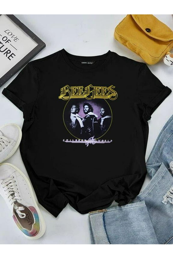 Bee Gees Children Of The World Album Art Retro Vibe Unisex Tee, for men & women, up to size 5XL