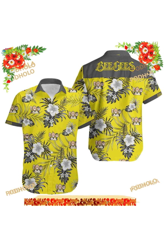 Bee Gees Hawaii Shirt, Hawaii Shirt, Love Band Music Hawaii Shirt