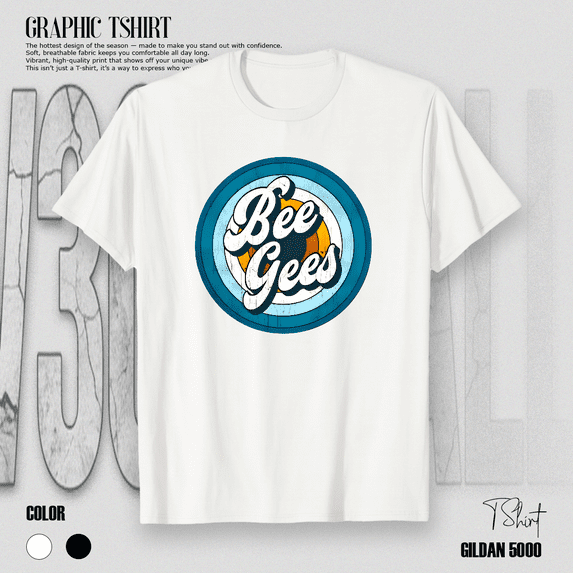 Bee Gees Retro 70s Disco Music Tribute Classic Band Art Unisex T-Shirt V80541, up to size 5XL