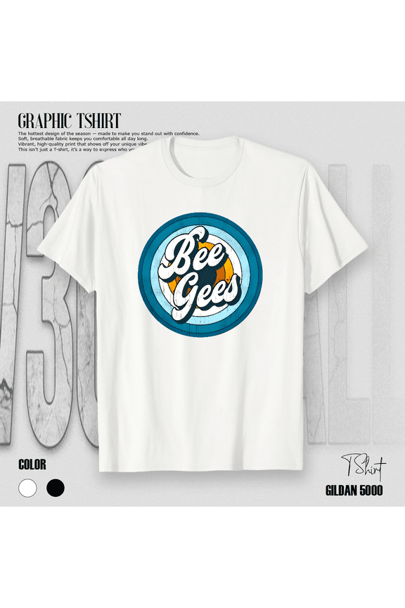 Bee Gees Retro 70s Disco Music Tribute Classic Band Art Unisex T-Shirt V80541, up to size 5XL