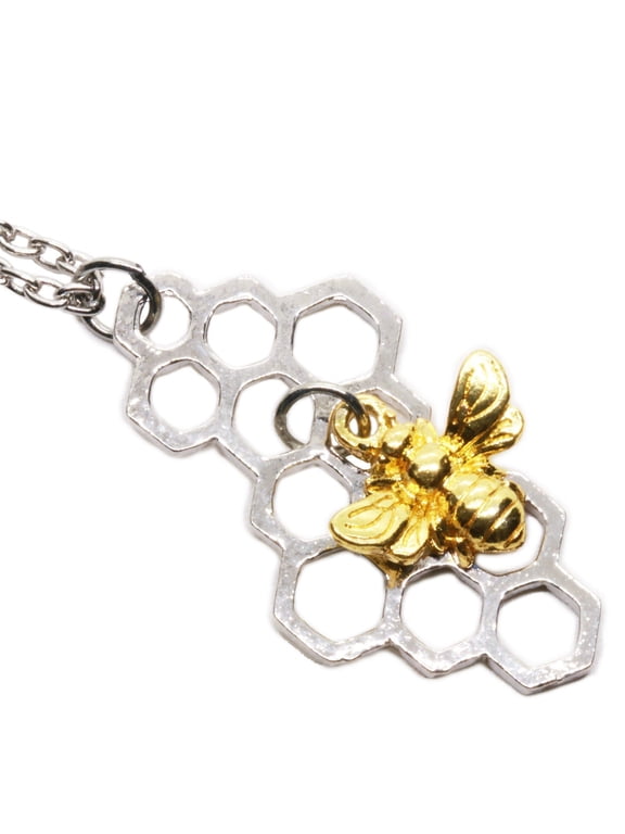 Bee Stainless Steel Snake Chain Charm Necklace