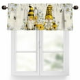 thumbnail image 1 of Bee Gnome Kitchen Valances for Windows Vintage Farmhouse Daisy Summer Spring Rod Pocket Curtain Valances for Living Room Bedroom Cafe Window Treatment, 1 Panel, 42x12 Inch, 1 of 7