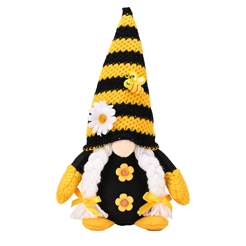 Sunflower Bee Gnome Plush Decor - Faceless Doll For Home Spring Summer Decorations