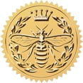 thumbnail image 1 of Bee Gold Foil Embossed Stickers 2" Self Adhesive Envelopes Seals Round Labels, 1 of 6