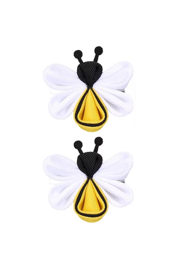 Bee Hair Clips 2Pcs Cute Bee Alligator Hair Clips Cute Barrettes Honeybee Hair Side Clips Metal Hair Grips